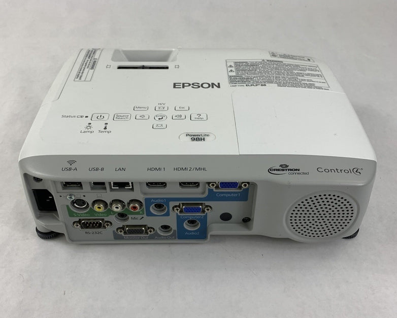 Epson PowerLite 98H H687A LCD Lamp Projector 3463 Lamp Hours - No Remote