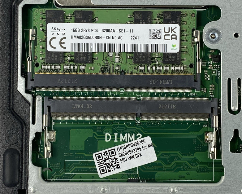 Lenovo ThinkCentre M710q Intel Core i5-10500T 2.3GHz 1x16GB RAM No HDD/OS/AC