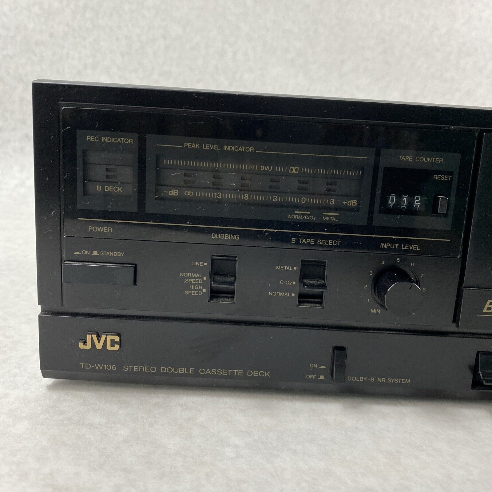 JVC TD-W106 Stereo Double 2 Cassette Tape Deck Player Recorder BAD REWIND