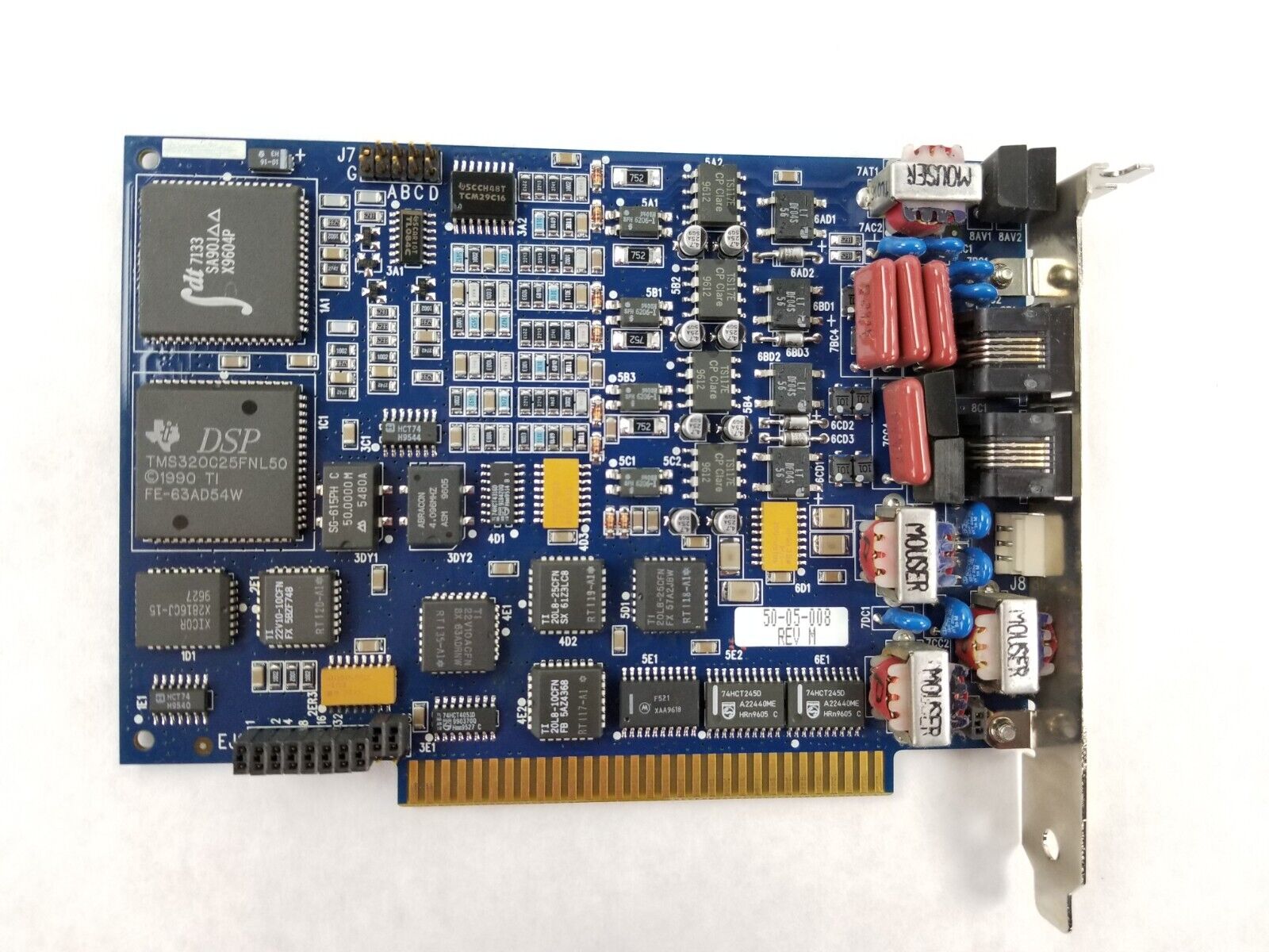 Rhetorex Dialogic 432 RDSP-M5C M5 ISA Board 4-Port AutoDialing 50-05-008 REV M