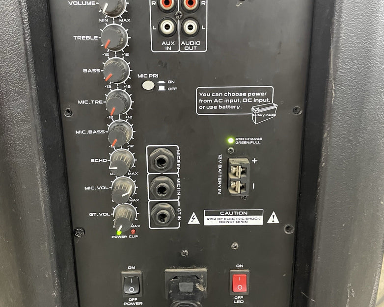 Nutek  TS-70215BL Active PA Speaker Tested Working No Battery