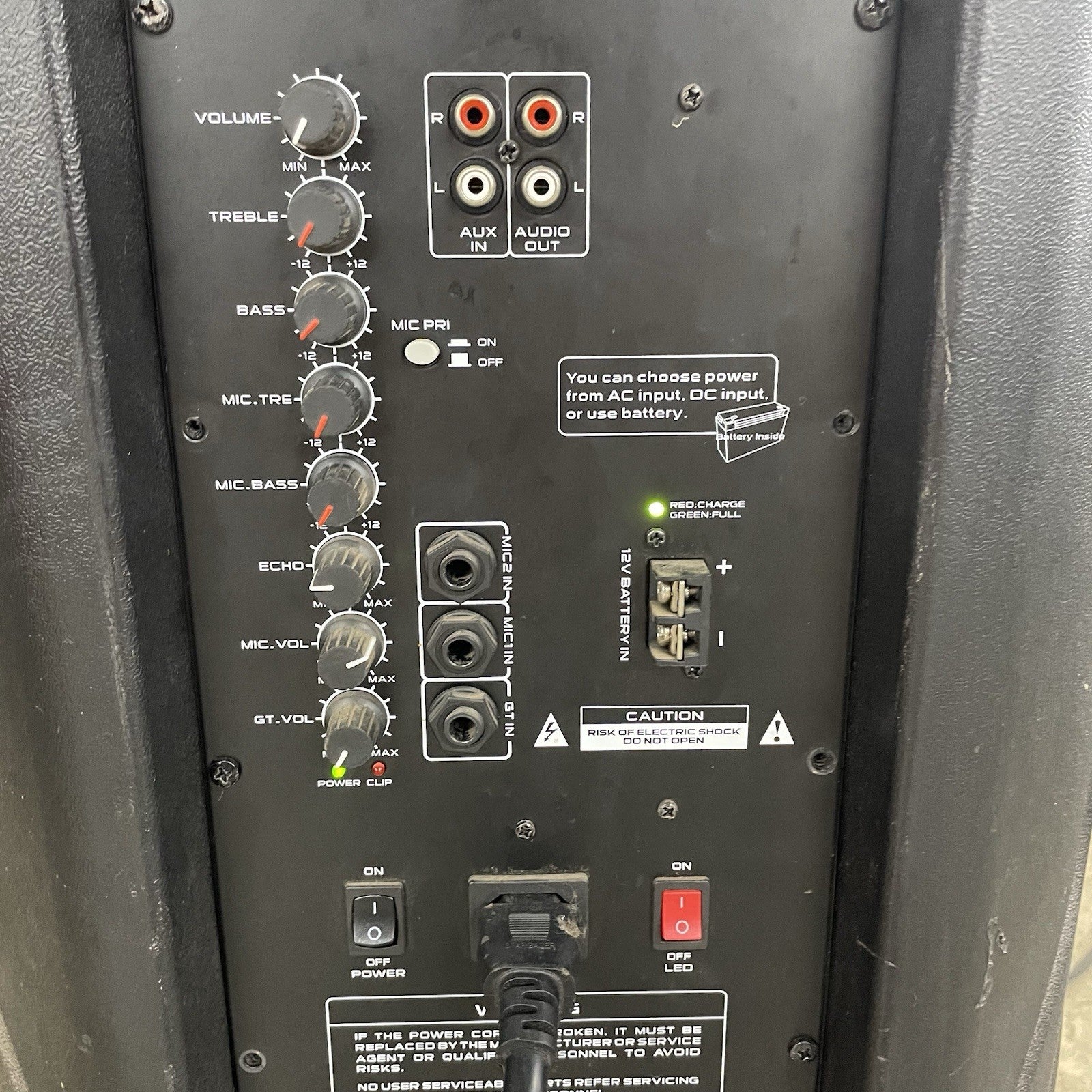 Nutek  TS-70215BL Active PA Speaker Tested Working No Battery7