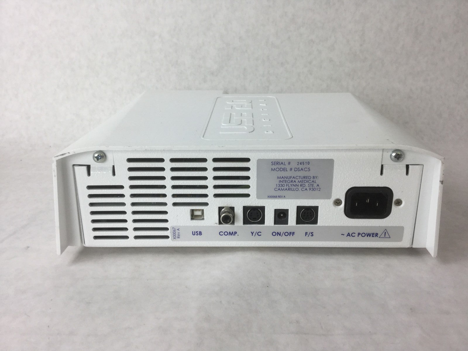 Dentrix Image Cam, DCAS5, USB 2.0 Digital, Powers on but Untested