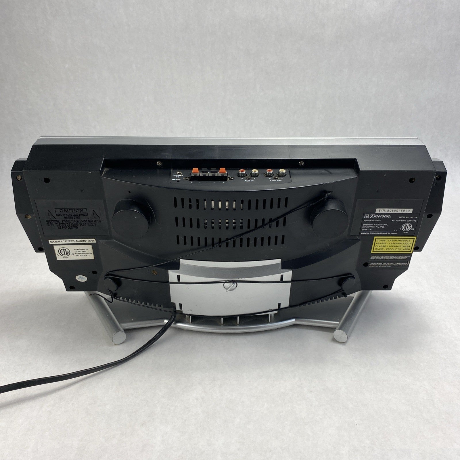 Emerson MS3108 3 CD Changer AM/FM Radio With Speakers - For Parts or Repair16