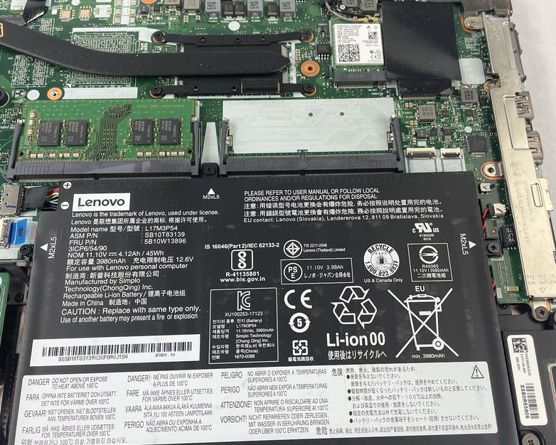 Lenovo ThinkPad L14 Gen 1 14" i5-10210U 1.60 GHz 8 GB RAM No SSD/OS/AC