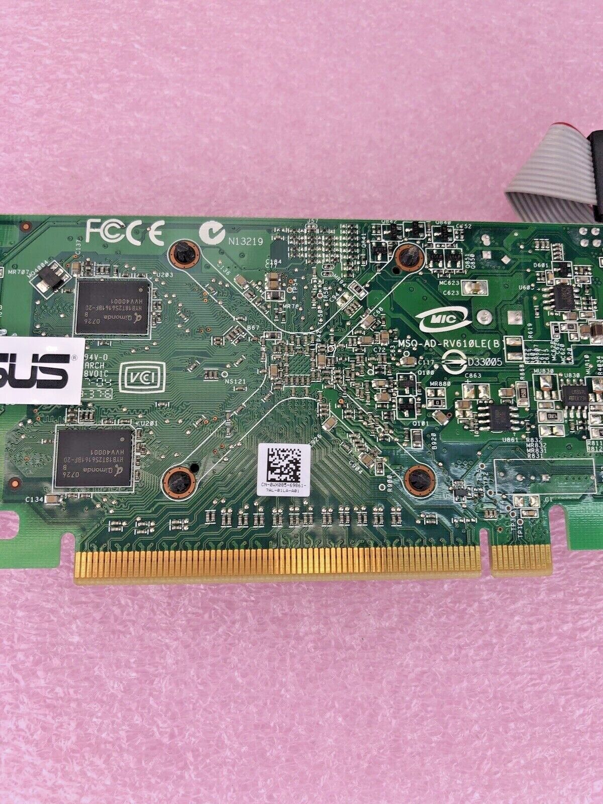 Asus ATI 0WX085 ad-rv610le Radeon HD2400 Pro 128MB VGA DVI GPU (Lot of 2)