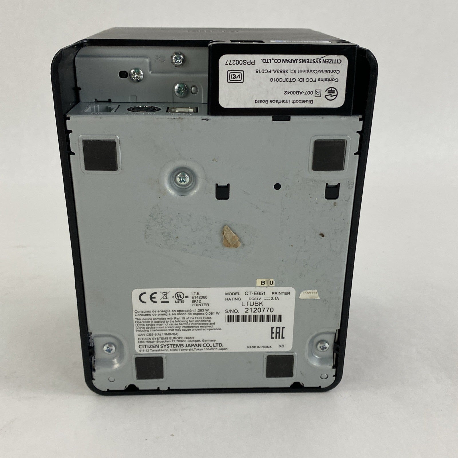 Citizen CT-E651 Thermal Printer w/ Bluetooth Tested No Cords No Page Count4