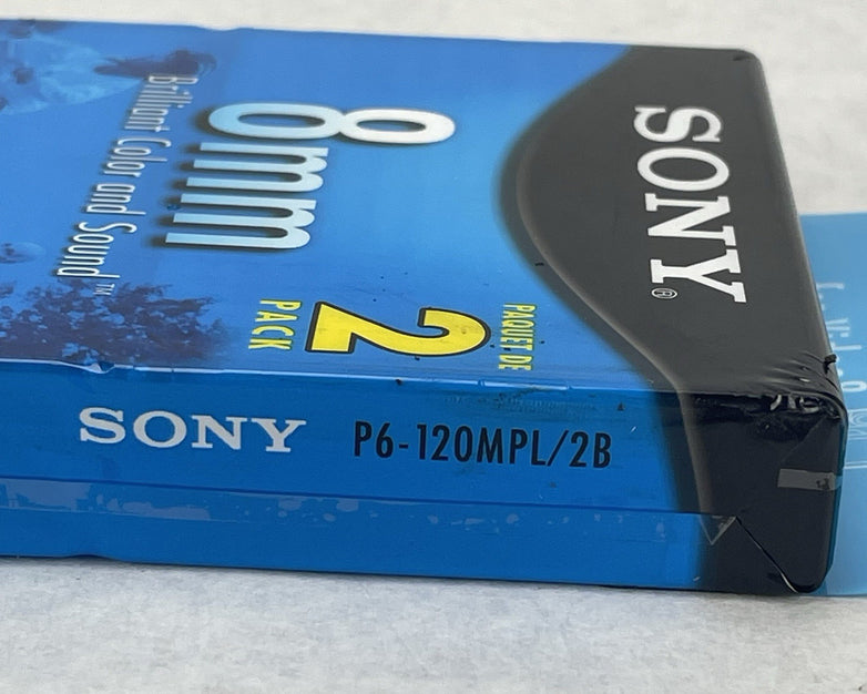 Sony 8mm Set Of 2 Videocassettes. Standard Grade P6-120MPL/2B. New Sealed