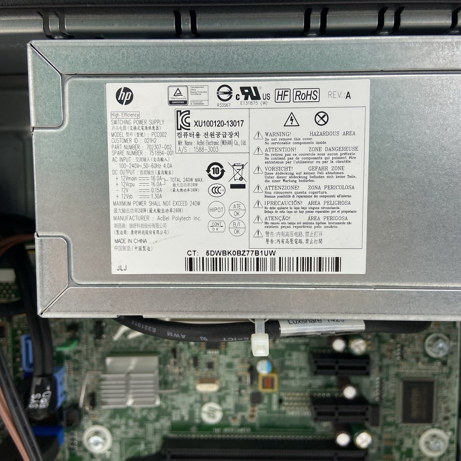 HP EliteDesk 800 G1 SFF Intel Core i5-4590 3.3GHz 4GB RAM No HDD No OS10