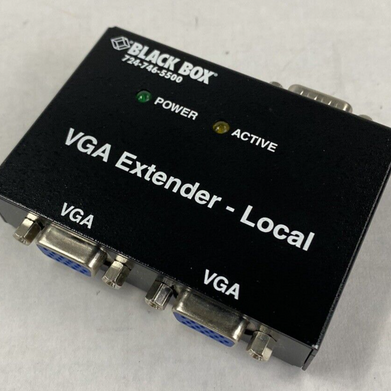 Lot of 2 Black Box 724-746-5500 VGA Extender Local Untested