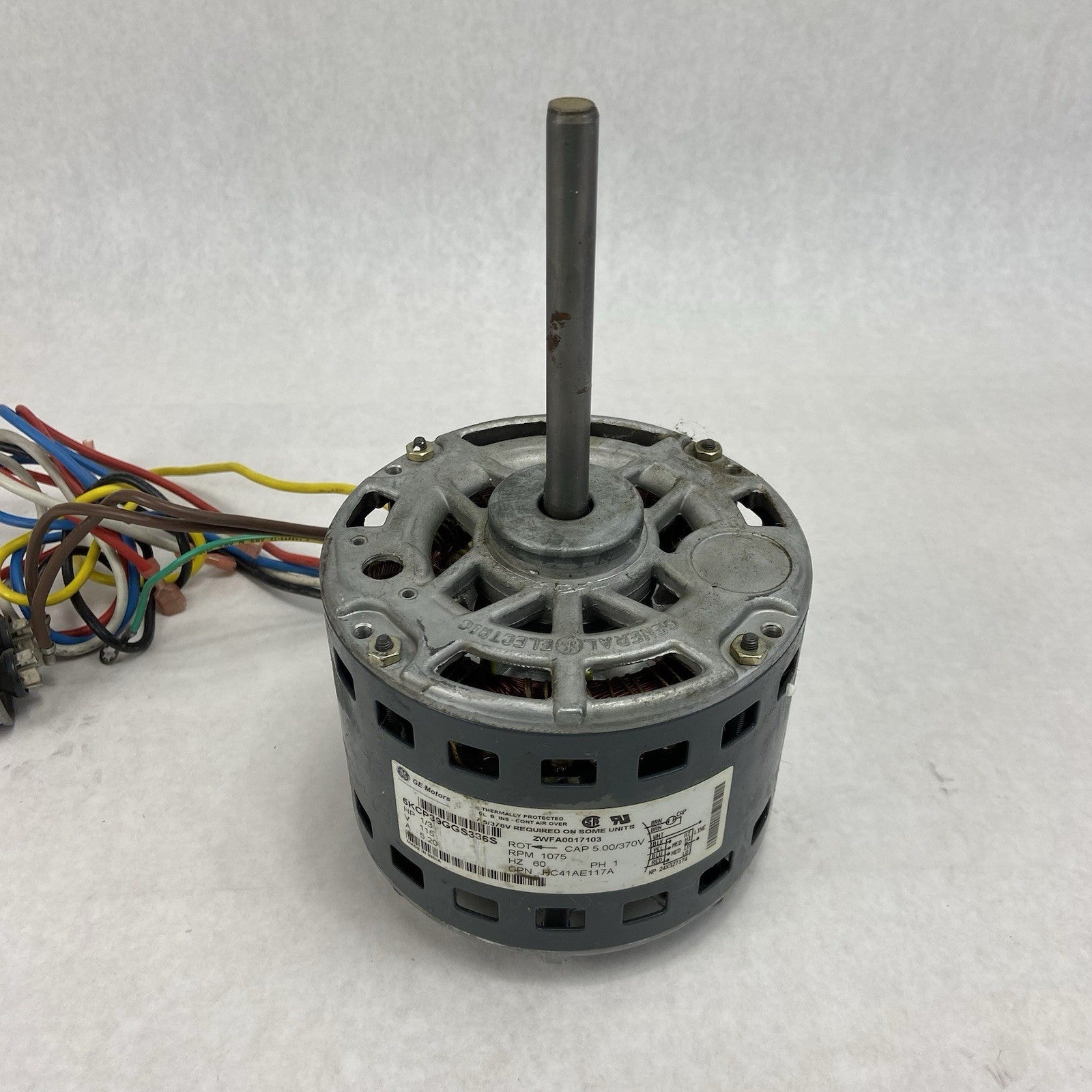 GE 5KCP39GGS336S Blower Motor 1/3 HP 1075 RPM 3SPD 115V - Untested