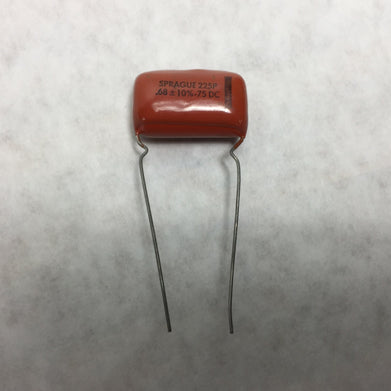 NOS  Sprague 225P .68  75 DC  Orange Drop Capacitors    Lot of 8