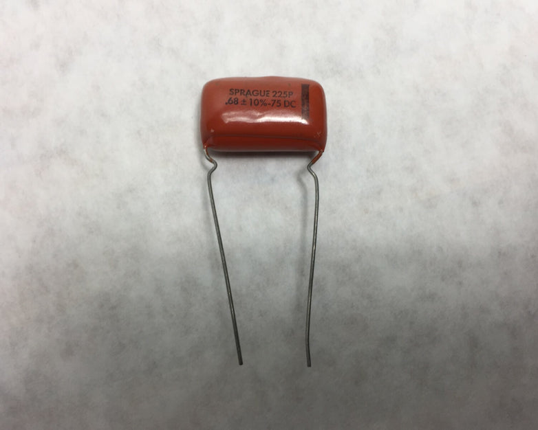 NOS  Sprague 225P .68  75 DC  Orange Drop Capacitors    Lot of 8