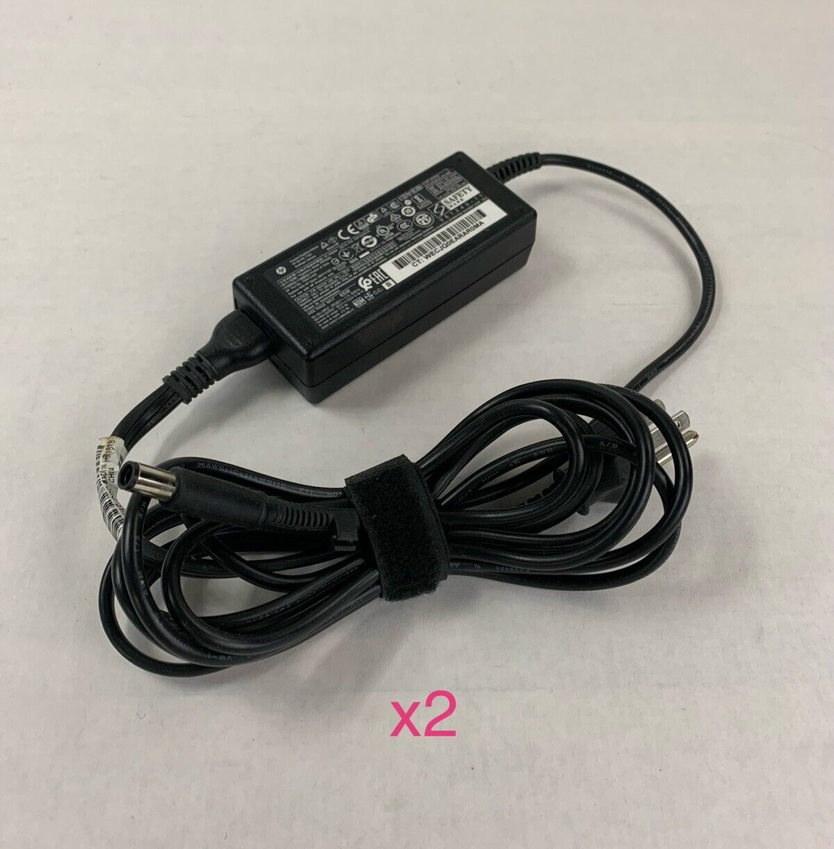 Lot of 2 HP PPP009D 65w 19.5v 3.3a Laptop Charger AC Adapter