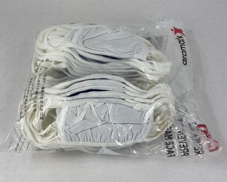 Aramark 91461 3 Layer Reusable Preventive Face Mask Navy Blue 50 Pack