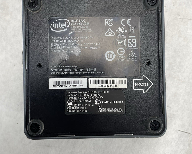 Intel NUC Micro NUC6CAY Celeron J3455 1.50 GHz 1x4 GB RAM No SSD No OS