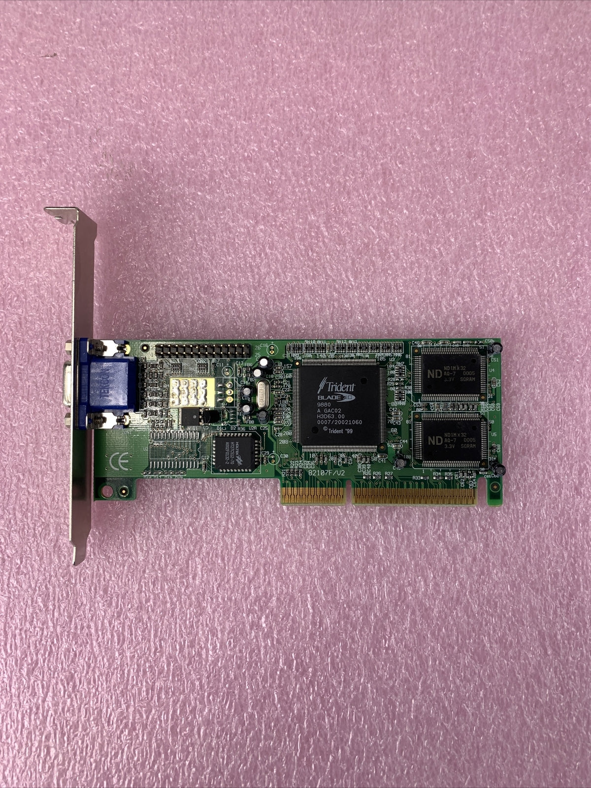 Jaton JTNMC VCTR82107AGP Video-107AGP-3D Trident 9880 8MB AGP Video PC VGA Card