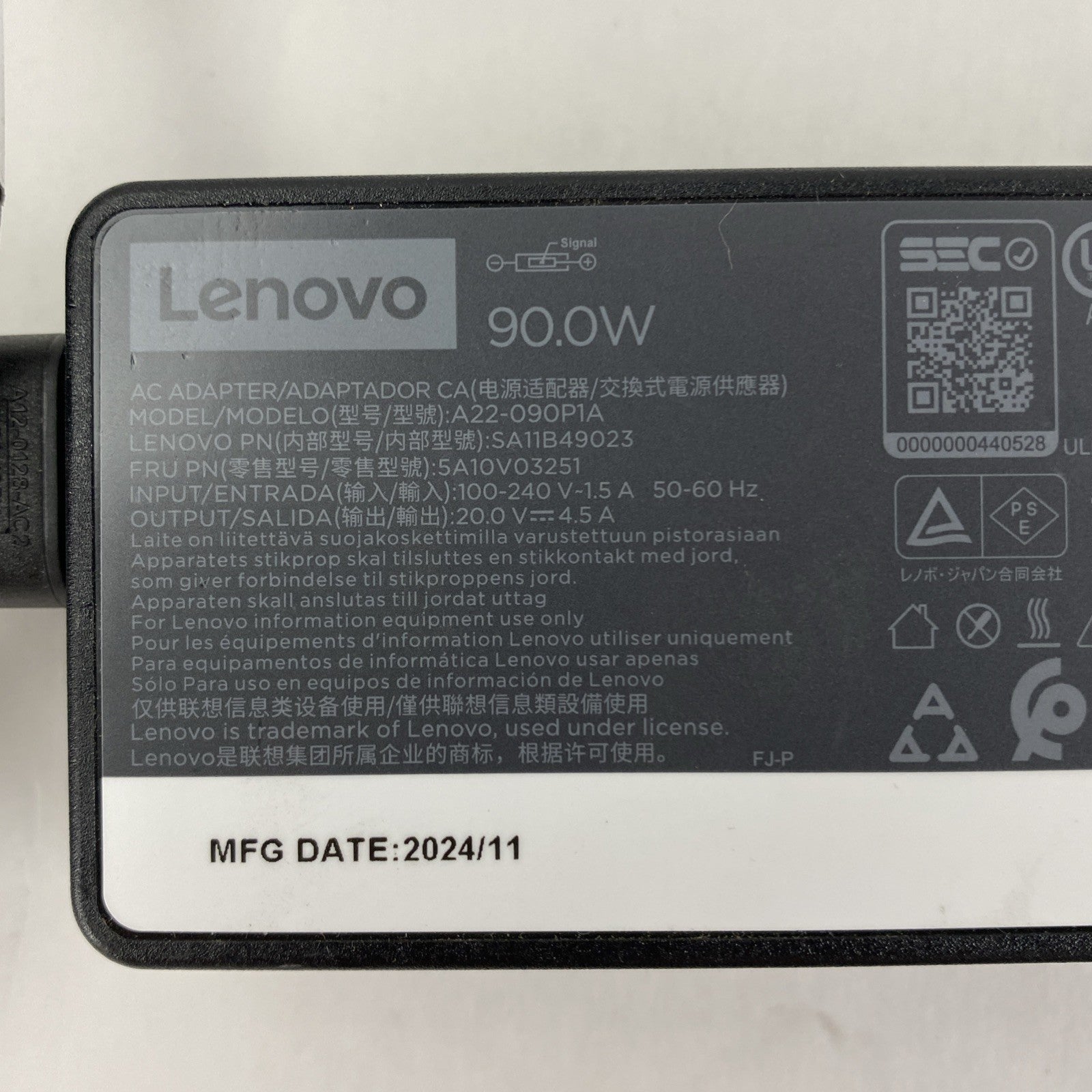 Lenovo ADLX90NCC3A 90W Yellow Tip Lot of 3 6