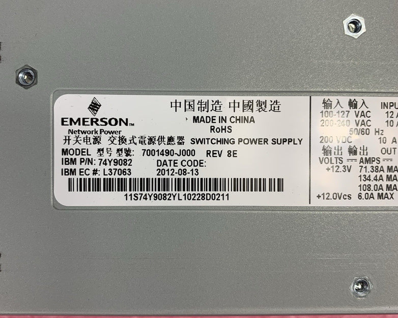 Emerson IBM 7001490-J000 1725W Switching Power Supply