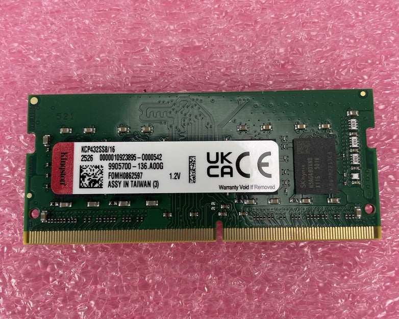 Kingston KCP432SS8/16 16GB DDR4-3200 260-Pin SODIMM Laptop Memory