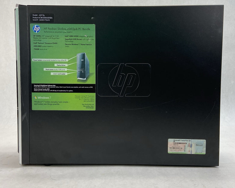 HP Pavilion S5000 SFF Intel Pentium Dual Core E5400 2.7Ghz 4GB RAM No HDDOS