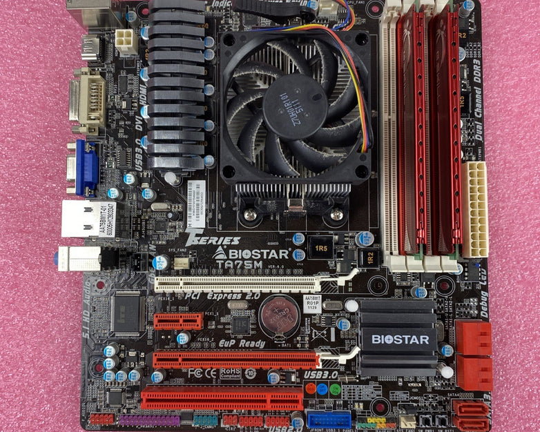 Biostat TA75M Motherboard AMD A8-3870 3.00 GHz 3GB RAM w/ Shield