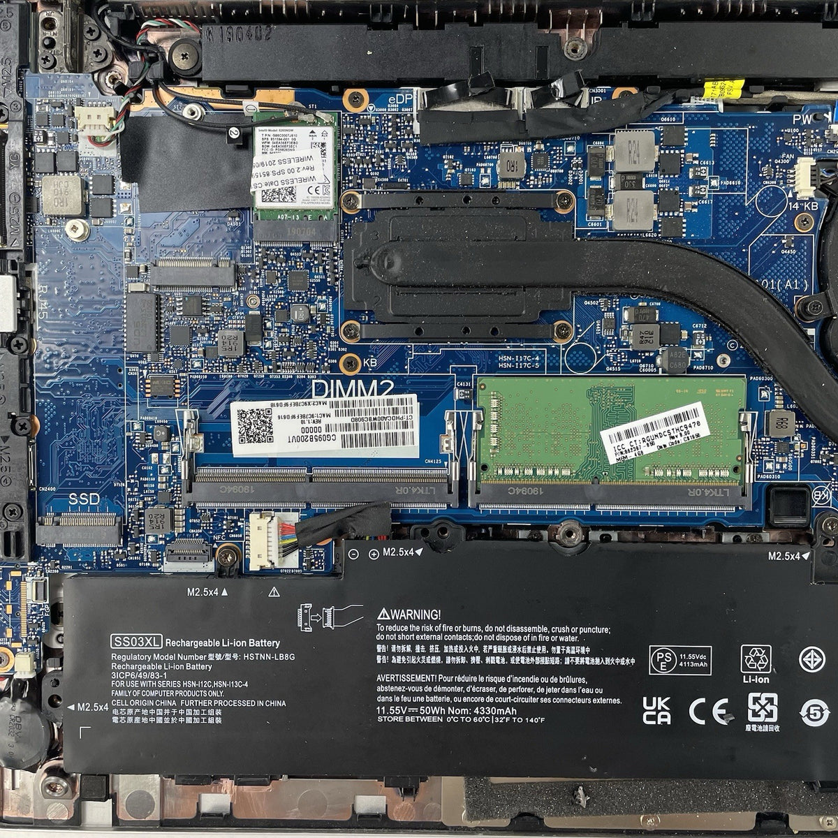 HP mt44 14" Ryzen 3 Pro 2300U 2.00 GHz 4 GB RAM No SSD/OS/AC - READ19