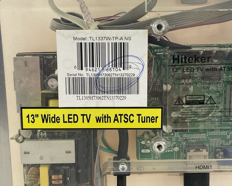 Hiteker 13” TL1337W-TP-A LED TV/Monitor - Tested