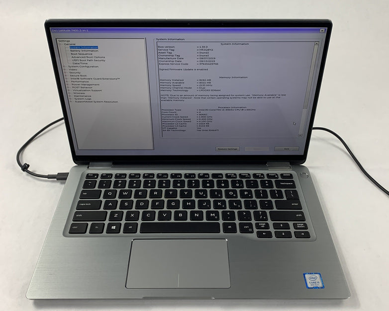 Dell Latitude 7400 2-in-1 14" i5-8365U 1.6 GHz 8 GB Ram No OS No HDD No Batt