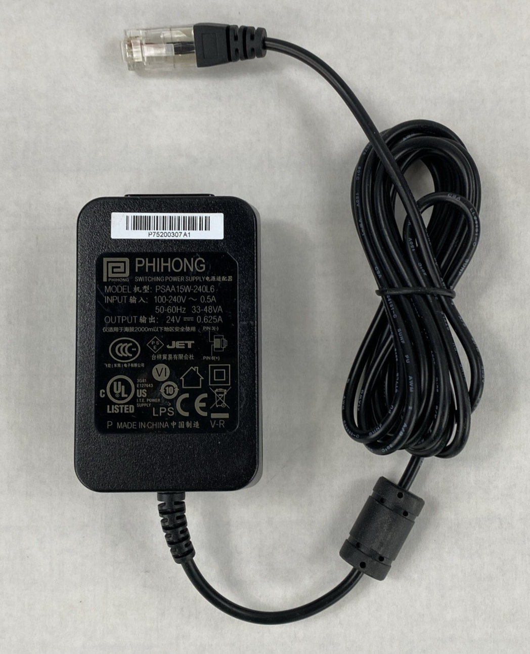 Phihong PSAA15W-240L6 24V 0.625A 15W Power Supply Lot of 5
