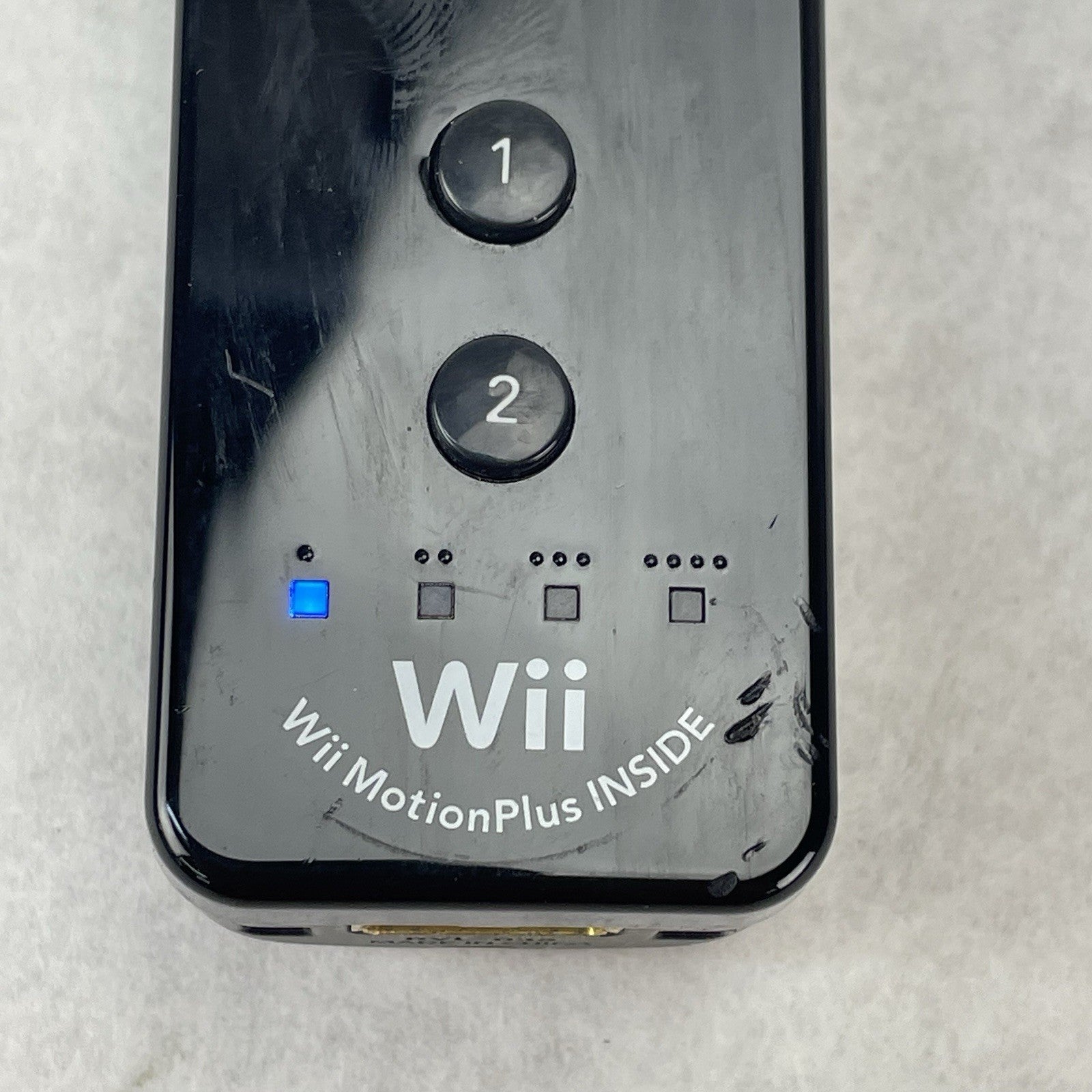 Nintendo Black Motion Plus Wii Controller OEM RVL-0362