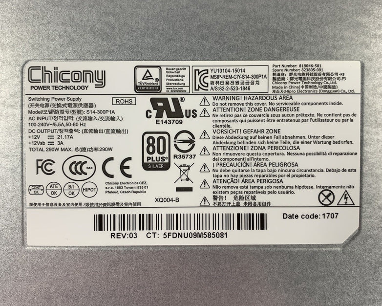 Chicony S14-300P1A 290W Switching Power Supply
