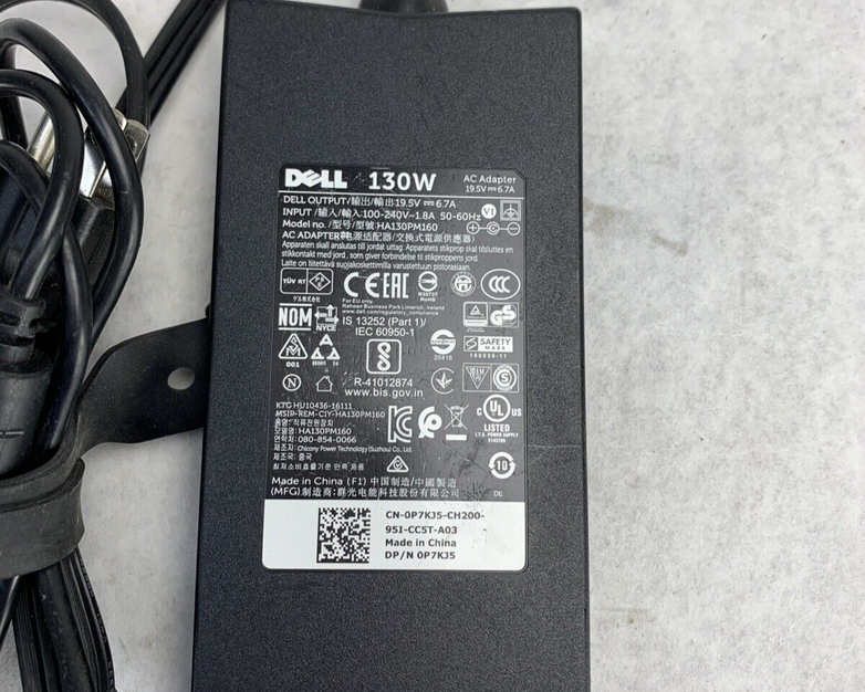 Mixed Lot of 3 Dell AC Adapter HA130PM160 LA130PM121 LA130PM190