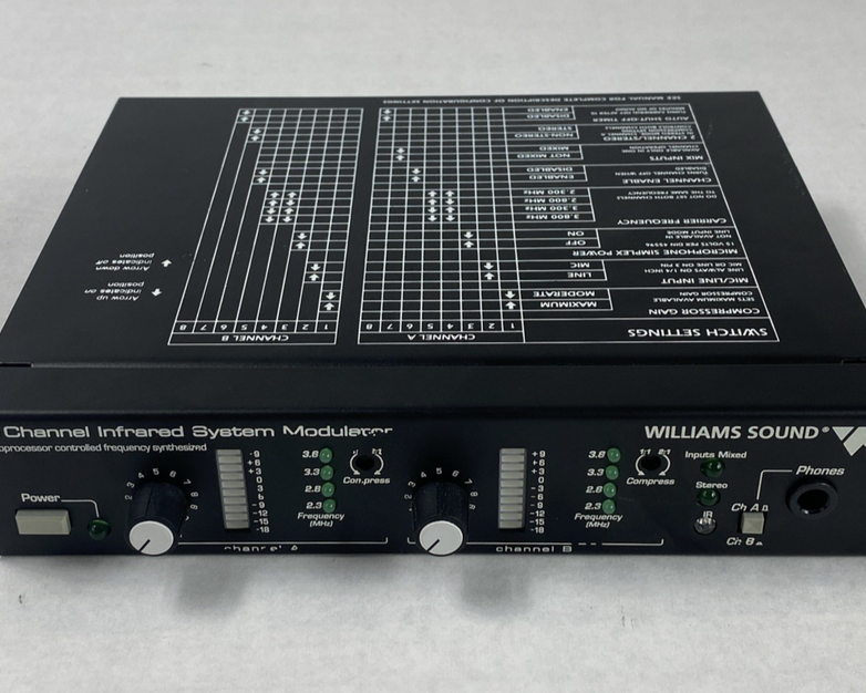 Williams Sound MOD 232 Two Channel Infrared System Modulator Untested