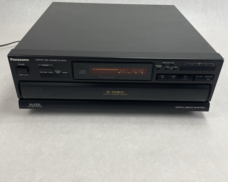 Panasonic SL-PD347 5 Disc CD Changer Player Rotary Carousel Tested No Remote