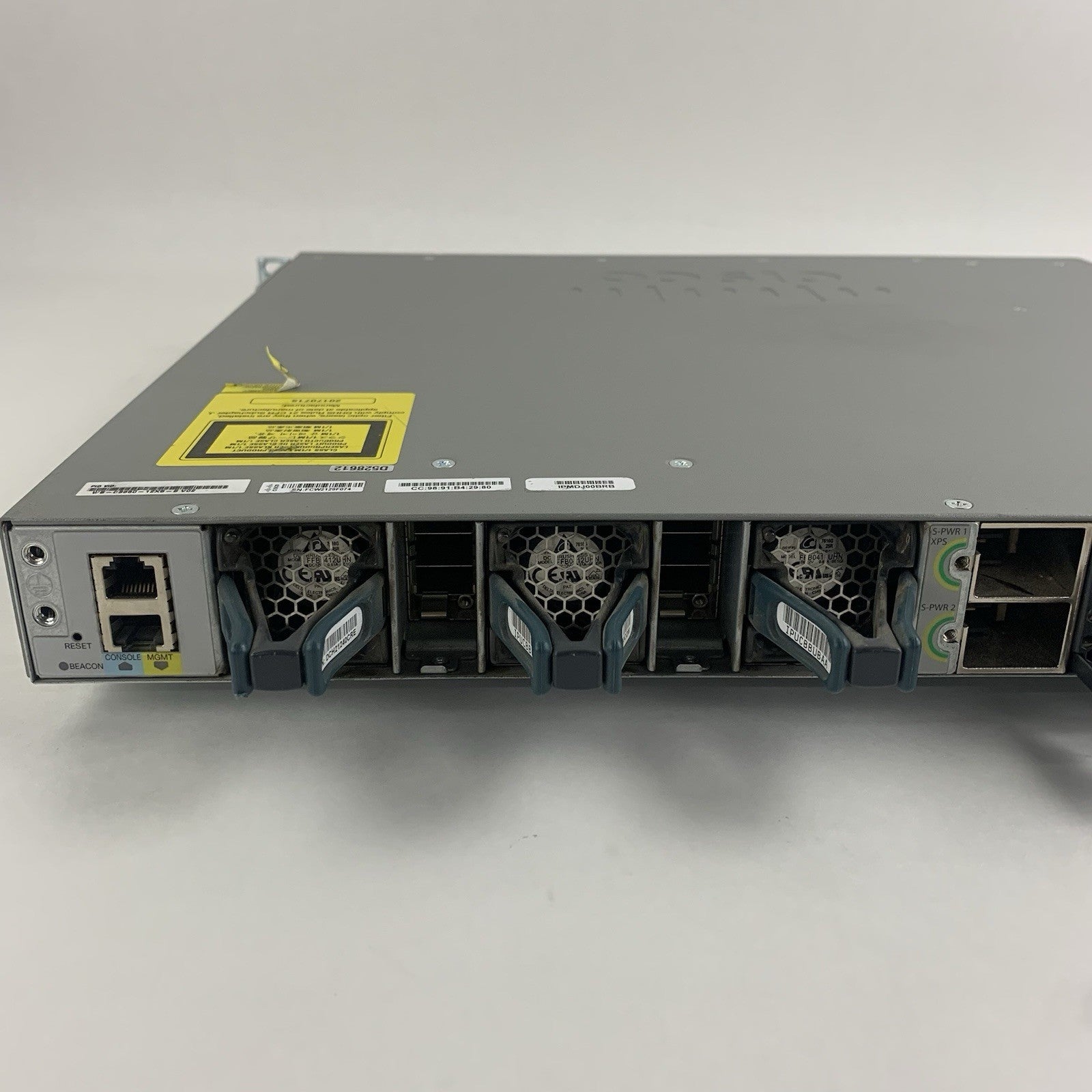 Cisco WS-C3850-12XS-S 12-Port SFP+ 10Gb Managed Switch Tested Reset 1xPSU6