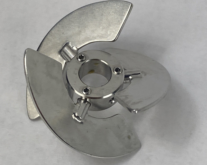 BBI Biotech Bioreactor 3-Blade Segment Impeller Ø 67mm 10mm Shaft