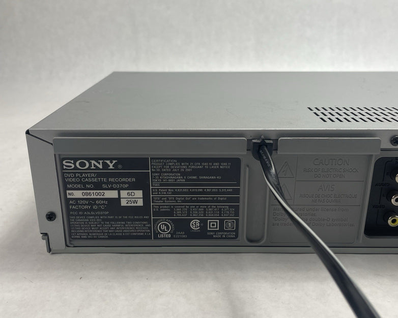 Sony SLV-D370P DVD VCR Player Tested Working