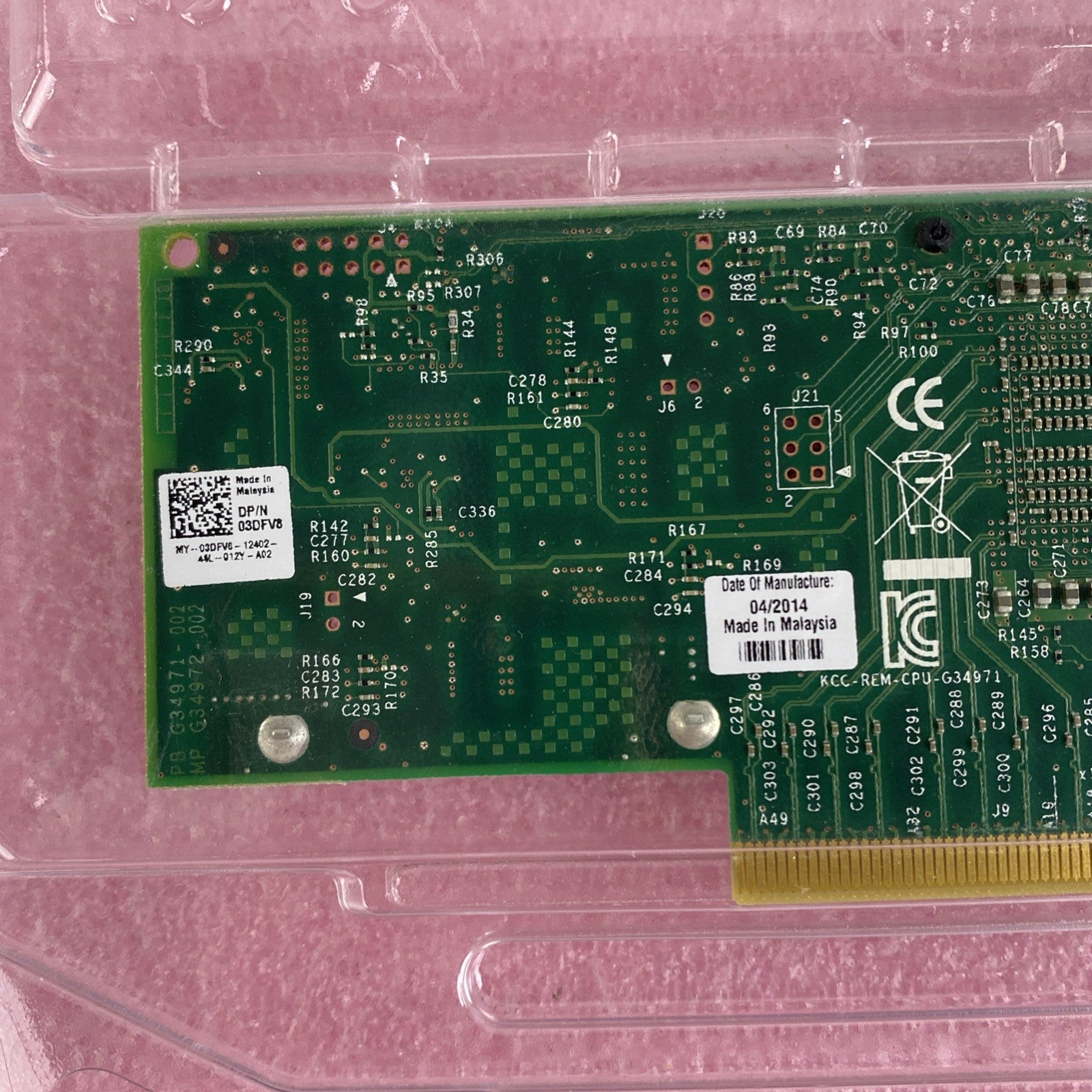 Dell KCC-REM-CPU-G34971 Dual-Port Intel 10GbE PCIe Network Adapter Card Lot of 34