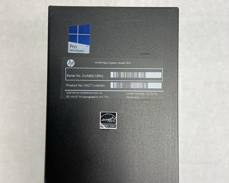 HP RP5 Retail 5810 SFF Intel Core i3-4150 3.5GHz 8GB RAM No HDD No OS