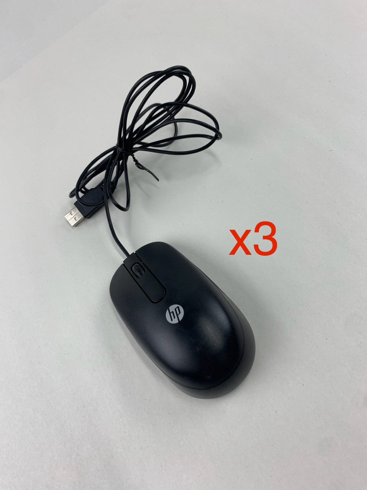 Lot of 3 HP MSU1158 Wired Mouse 672654-001