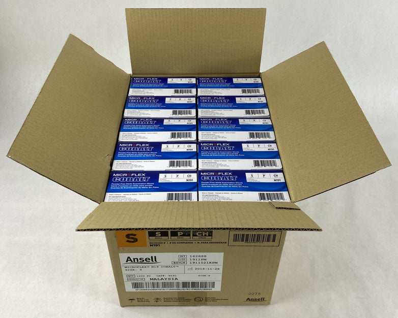 Ansell Cobalt N191 Powder Free Nitrile Examination Gloves Small - 1000 Count