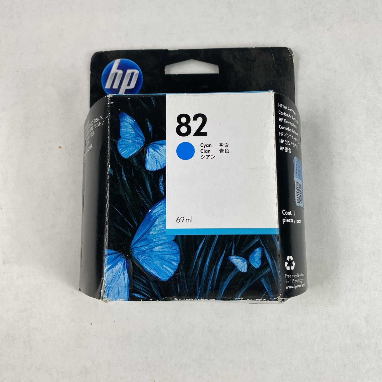 HP 82 Magenta 69ml w/ 82 Cyan 82 yellow Ink Cartridge Lot of 3 8