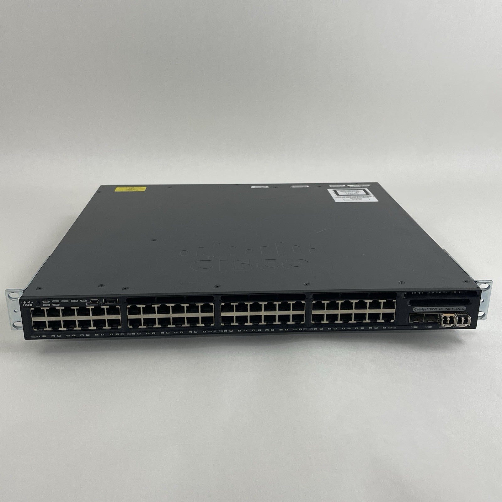 Cisco WS-C3650-48PS-S V01 Catalyst 3650 48-Port PoE+ 4x1G  Tested & Reset 2X PSU1