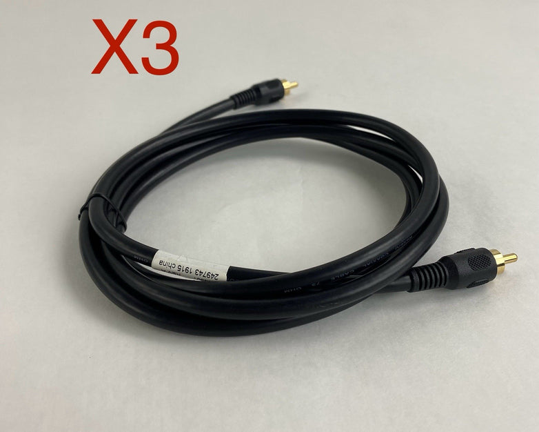 6 Ft A/V Componet Male to Male Gold Tip Cord lot of 3