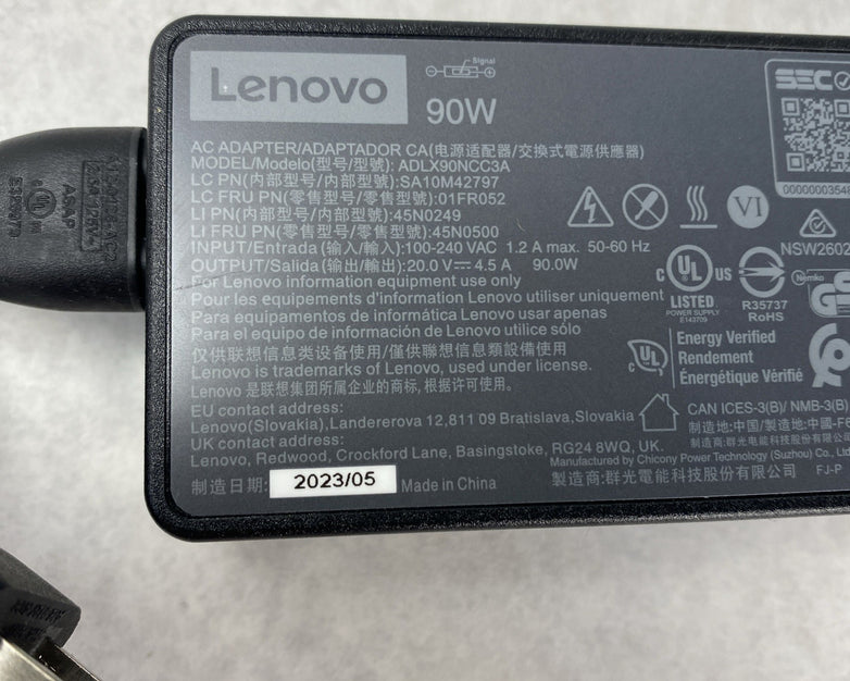 Lenovo ADLX90NCC2A 90W AC Adapter Yellow Tip mix Lot of 5 W/ ADLX90NCC3A