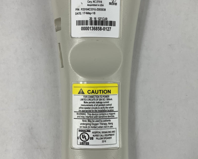 Hill-Rom  P25104C331U-Z105018 Pillow Speakers Nurse Call & TV Remote