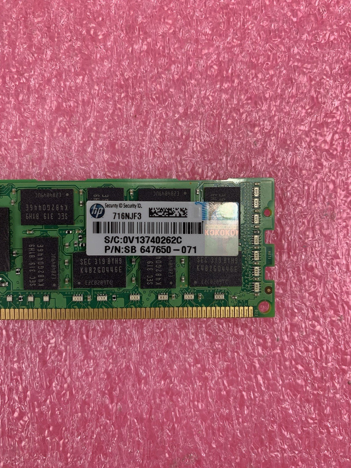 Samsung 8GB 2Rx4 PC3L-10600R-09-11-E2-D4 RAM Stick (Lot of 6)