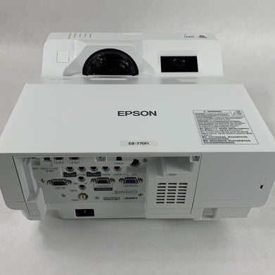 Epson EB-770Fi HA78A LCD Laser Projector 0 Lamp Hours w/ Remote & Pens - Tested