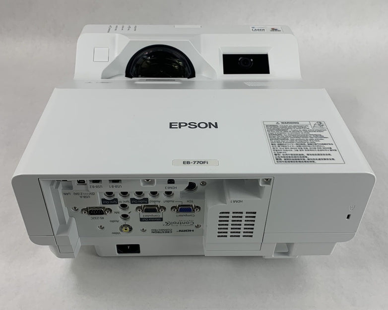 Epson EB-770Fi HA78A LCD Laser Projector 0 Lamp Hours w/ Remote & Pens - Tested
